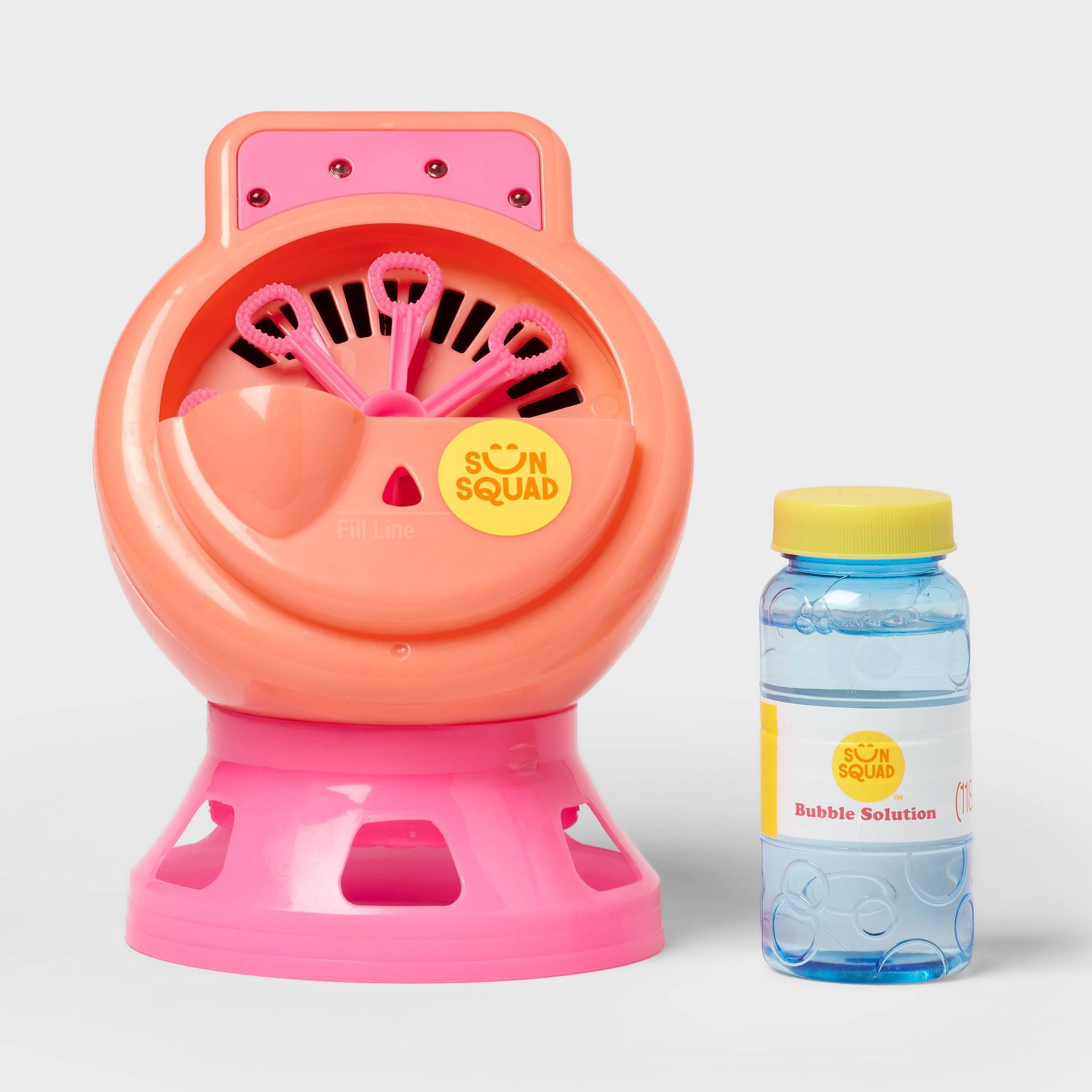 Light Up Bubble Maker Pink - Sun Squad™: Bubble Blower Toy for Kids 3+