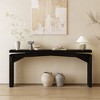 WOWLIVE 70.9" Long Console Table Entryway, Farmhouse Wood Sofa Table Behind Couch for Living Room, Triangular Bracing Accent Table - 4 of 4