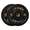 Sapphtopaz Olympic Bumper Weight Plates for Barbell, Rubber Plate with 2-Inch Steel Insert Barbell Plates for Weightlifting and Strength Training - 3 of 4