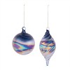 Iridescent Swirled Glass Ornament (Set of 12) - 3 of 4