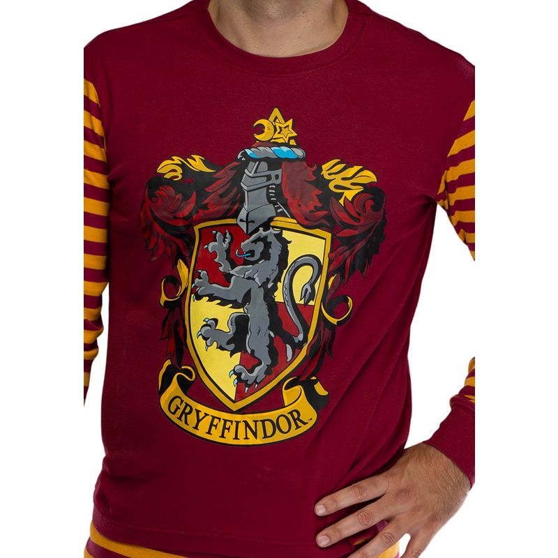 Harry Potter Hogwart's House Crest Tight Fit Adult Cotton Pajama Set, 3 of 6