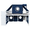 PAGED Twin Size Loft Bed with Storage Stairs, Wooden Bed Frame with Tower, Tent and Guardrail, Modern Bunk Bed for Boy and Girl - 4 of 4