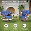 Gymojoy 5 Pieces Swivel Chair Table with Ottomans - 4 of 4