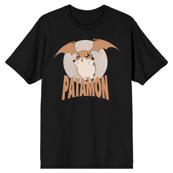 Digimon Patamon Crew Neck Short Sleeve Black Men's T-shirt