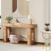 Narrow Entryway Table,63 Inch Long Wooden Couch Table Behind Sofa,Farmhouse Entryway Console,Perfect for Living Room,Hallway,Bedroom,Natural Wood - 3 of 4