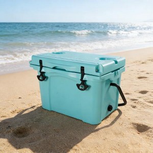 25QT Portable Hard Cooler with Bottle Opener, Cup Holder and Ruler