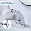 WOWOW Touchless Single Hole Low Arc Bathroom Faucet with Deckplate - 4 of 4