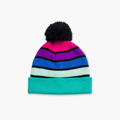Turtle Fur Youth Rooftop Rave Beanie - Winter Cuffed Pom Hat