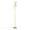 LumiSource Rhonda Floor Lamp: Dual Can Lights, White Plastic Shades, Gold Metal Base, 71" Height - 2 of 4