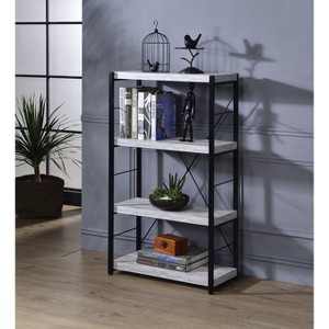 PAGED Rectangular Bookshelf Modern Storage Shelves with X-Shape Cross Bar for Living Room, Study Room - 1 of 4