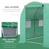 15' x 7' x 6.5' Walk-in Tunnel Hoop Greenhouse House for Outside with PE Cover, Steel Frame, Roll-Up Zipper Door & Windows - 4 of 4