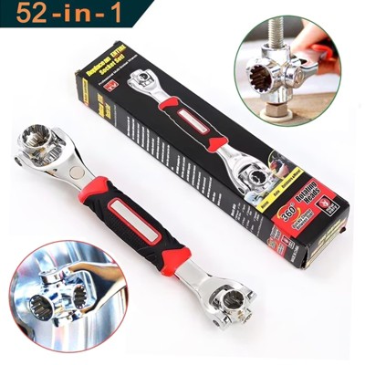 Paaaawaters 52 in 1 Socket Wrench 360 Degree Revolving Multi Tool Wrenches，1PACK