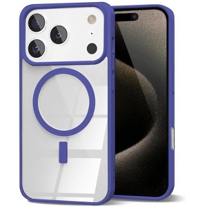 Entronix [Magnetic] Case Compatible with iPhone 17 Pro Max - [Clear Back] Soft Matte Frame - 1 of 4