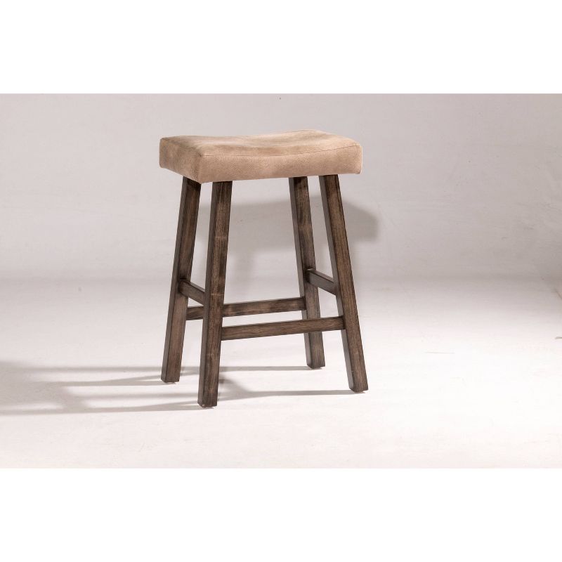 30&#34; Saddle Backless Barstool Rustic Gray/Taupe &#8211; Hillsdale Furniture, 5 of 9