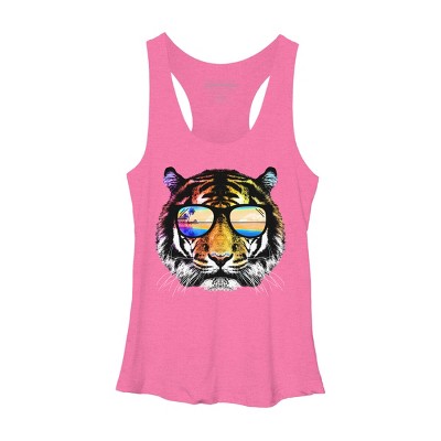 Women's Design By Humans Summer Tiger By clingcling Racerback Tank Top