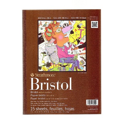 Strathmore 400 Series 9" x 12" Bristol Sketch Pad 15 Sheets/Pad (41529)