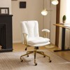 Karl Home |24 W White Swivel Upholstered PU Office Chair - 2 of 4