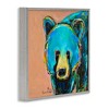 Stupell Industries Brilliant Blue Bear Gazing Street Style Graffiti Splatter Black Framed Giclee Art - 3 of 4