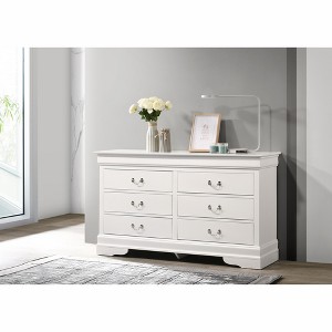 ORRD Louis Philippe Cherry Dresser - Traditional 8-Drawer Chest with Dovetail Construction, Carved Details & Metal Glides - 1 of 4
