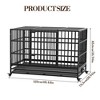 Folding Dog Crate with Wheels, Heavy Duty Metal Dog Kennel with Double Door and Removable Tray, for Small, Medium and Large Breed - 2 of 4