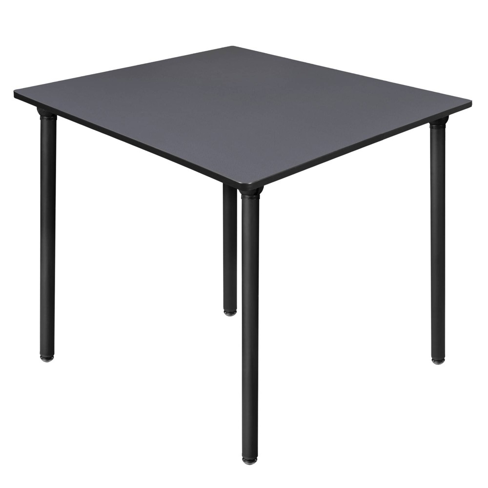 Photos - Dining Table 48" Large Kee Square Breakroom Table with Folding Legs Gray/Black - Regenc