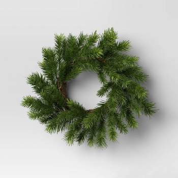 Mini Pine Christmas Wreath Green - Threshold™