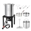 Winado 30 QT Turkey Fryer and 10 QT Fish Fryer Kit With 55,000 BTU Propane Stove - 2 of 4
