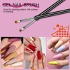 SAVILAND 6-Piece Double-End Nail Art Design Kit - Professional Dotting Tools & Painting Brushes for Gel Polish & French Manicure. - 3 of 4