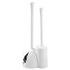 iDESIGN Una Slim Toilet Bowl Brush And Holder Set White - image 2 of 4