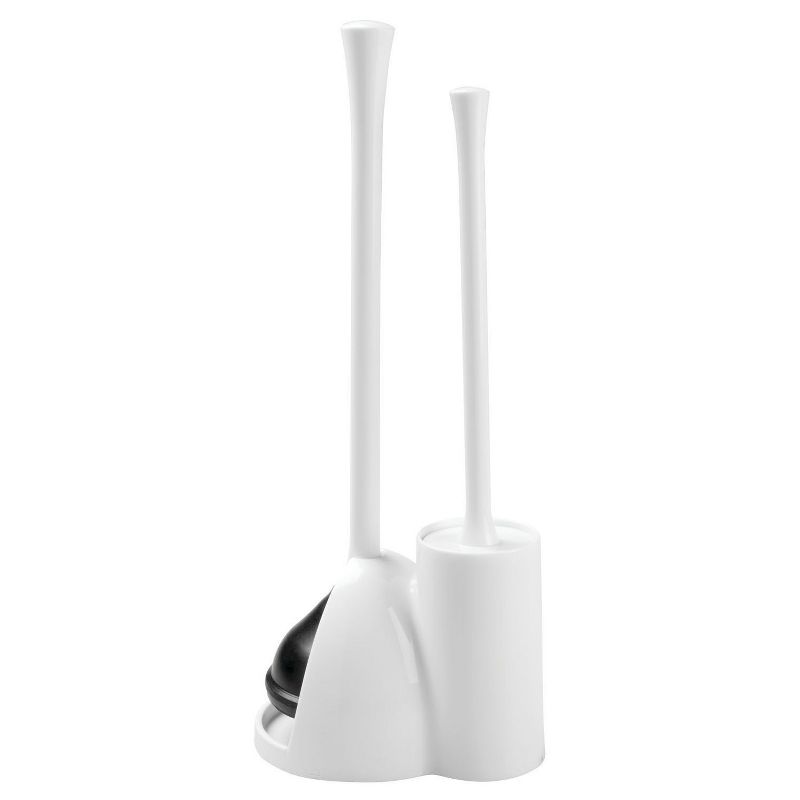 iDESIGN Una Slim Toilet Bowl Brush And Holder Set White, 3 of 6