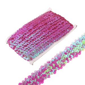 Unique Bargains Waterproof Flat Elastic Crafts Sewing Dress Sequins Trim Ribbon - 1 of 4