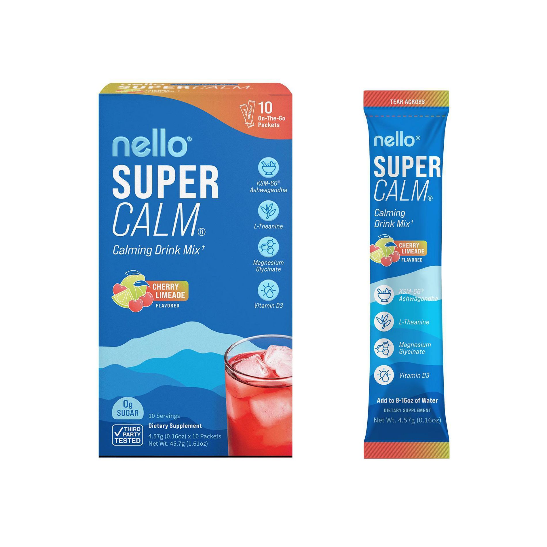 Nello Supercalm Multivitamin Powder - Cherry Limeade - 10ct