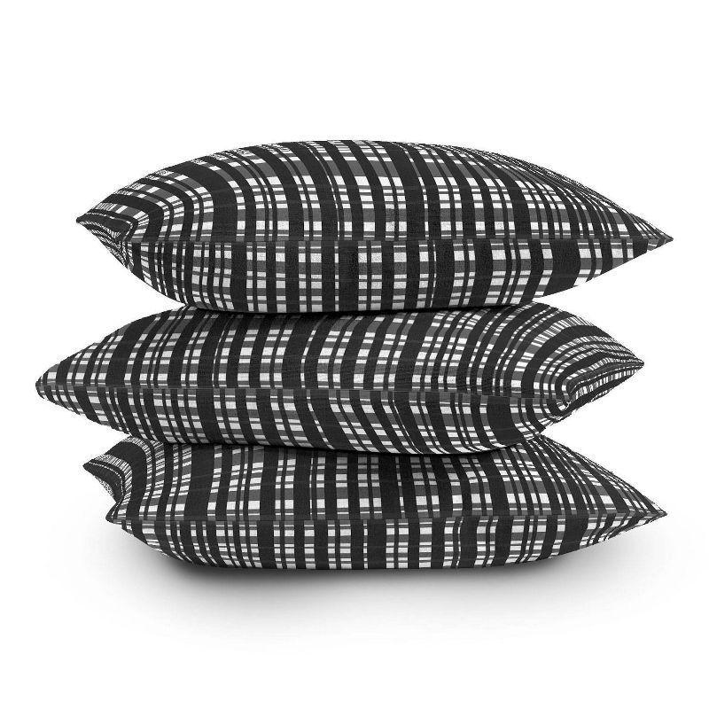 16&#34;x16&#34; Lisa Argyropoulos Holiday Plaid Modern Coordinate Square Throw Pillow Black/White - Deny Designs, 4 of 5