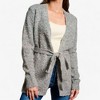 Amaryllis Women's Boucle Knit Belted Cardigan Long Sleeve Open Front Cozy Wrap Sweater with Tie Waist for Casual and Layered Looks - 2 of 4
