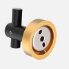 Munora 2-Pack Round Base Wall Hanging Hook - Black Gold Finish Space Aluminum Hardware for Bathroom, Bedroom, Entry - 3 of 4