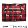 Unique Bargains Christmas Place Mats Flax Red Black Khaki 13"x17.7" 2 Pcs - 3 of 4
