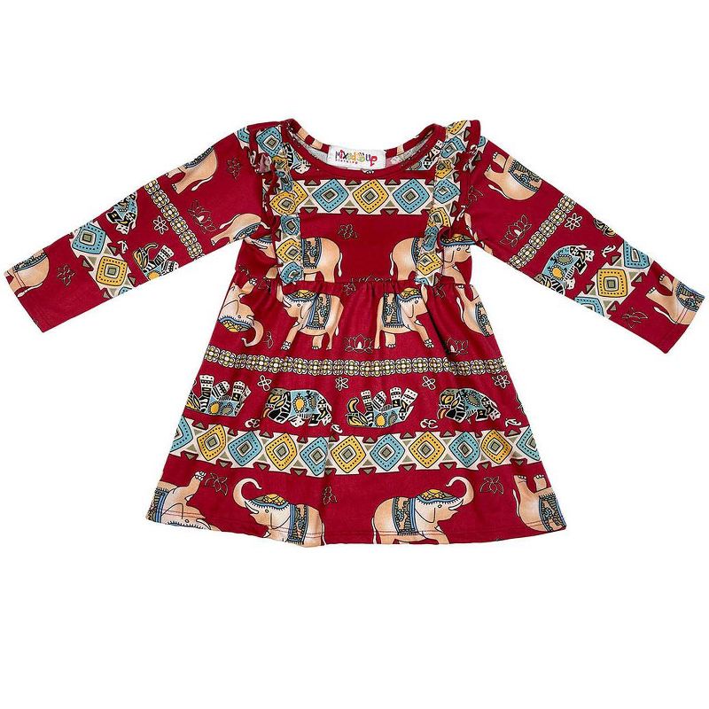 Mixed Up Clothing Infant Volant Ruffle Print Dress, 1 of 3