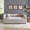 VYNXARIA Cozy Tufted Daybed in Beige: Full - Size Comfort with Twin - Size Trundle for Guests - 4 of 4