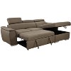 VYNXARIA 97 inch Convertible Sectional Sofa with Storage Chaise,Contemporary L-shaped Sleeper Corner Sectional Sofa with a Pull-Out Bed ,Brown - 3 of 4
