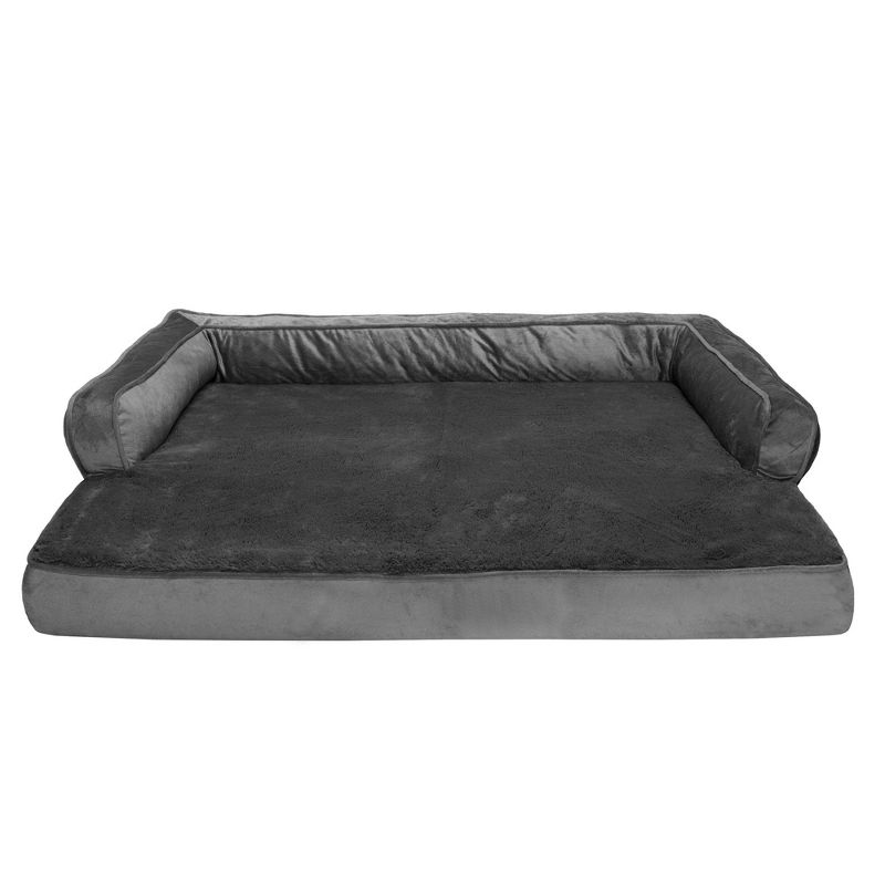 FurHaven Plush & Velvet Comfy Couch Orthopedic Sofa-Style Dog Bed, 2 of 7