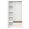 APRILSOUL Stylish Hall Tree with Flip Up Bench£¬Adjustable Shelves and Hooks£¬White - 4 of 4