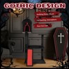 Angel Sar 53" Gothic Cat Tree with Coffin Bed Large Cat Tower with Spider Toys and Scratching Board Red Black Cat Furniture for Large Cats - 2 of 4