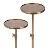 Kate and Laurel Engles Adjustable Polished Metal Table and Plant Stand, 10x10x30, Brass - 4 of 4