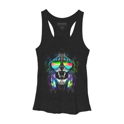 Women's Design By Humans Music Jungle By clingcling Racerback Tank Top