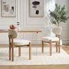 Set of 2 Modern Upholstered Dining Chairs with Cushions and Rubberwood Legs,Wooden Kitchen Chairs for Dining Room or Small Spaces-Cuddlewood - 3 of 4