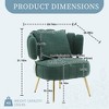 HOMEFUN Modern Boucle Accent Chair Upholstered Tufted Armchair with Metal Frame - 3 of 4