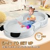 Toddler Travel Bed Panda Style, Foldable & Portable Floor Bed for Kids, Washable Toddler Cot with Safety Rails, Perfect for Children 18M – 5yr Old - 2 of 4