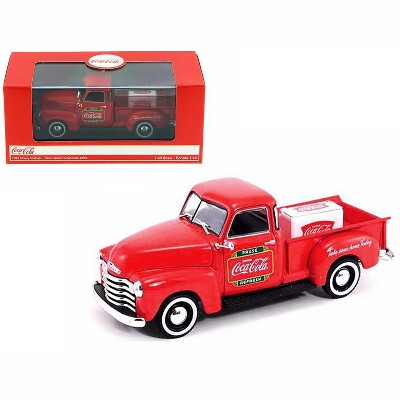 1953 Chevrolet Pickup Truck Red "Coca-Cola" with Metal Cooler 1/43 Diecast Model by Motorcity Classics