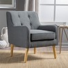 XINGHANZHENXUAN Modern Tufted Armchair with Birch Wood Legs for Living Room, Den - 4 of 4