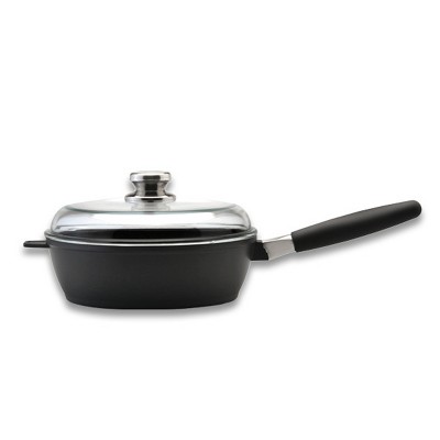 BergHOFF Scala Non-stick Cast Aluminum Saute Pan, Detachable Handle, Glass Lid